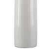 Carved Ceramic Base Table Lamp with Drum Shade, Set of 2, White