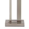 Metal Frame Table Lamp with Hardback Shade, Set of 2, White and Silver