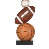 Sports Themed Polyresin Frame Table Lamp, Multicolor