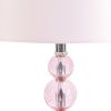Hardback Shade Table Lamp with Crystal Accents, Pink