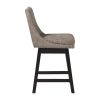 39 Inch Fabric Padded Swivel Barstool, Set of 2, Light Gray