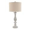 Drum Shade Table Lamp with Pedestal Base, Set of 2, Beige and Off White
