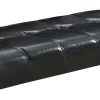 Dining Bench with Faux Leather Upholstery and Chamfered Feet, Black