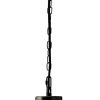 Teardrop Glass Pendant Lighting with Metal Chain, Clear and Black