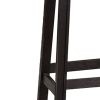 29 Inch Wooden Bar Stool with Upholstered Cushion Seat, Set of 2, Gray and Black