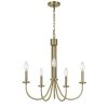 Metal Chandelier with 5 Candelabra Holders, Gold