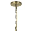 Metal Chandelier with 5 Candelabra Holders, Gold