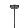 Cylindrical Grid Design Metal Chandelier with Wooden Accent, Black
