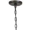 Metal Chandelier with 4 Candelabra Holders, Black and Gold