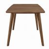 30 Inch Mid Century Modern Wooden Dining Table, Brown