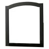35 Inch Transitional Style Wooden Frame Square Mirror, Black