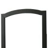 35 Inch Transitional Style Wooden Frame Square Mirror, Black