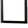 35 Inch Transitional Style Wooden Frame Square Mirror, Black
