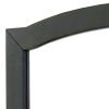 35 Inch Transitional Style Wooden Frame Square Mirror, Black
