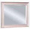 64 Inch Contemporary Style Wooden Frame Mirror, Rose Pink