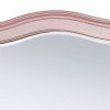 46 Inch Contemporary Style Wooden Frame Mirror, Rose Pink