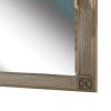 44 Inch Rectangular Mirror with Carved Corners, Brown