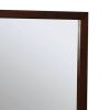32 Inch Transitional Style Wooden Frame Mirror, Cherry