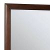 32 Inch Transitional Style Wooden Frame Mirror, Cherry