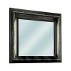 46 Inch Contemporary Style Wooden Mirror, Metallic Gray
