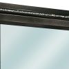 46 Inch Contemporary Style Wooden Mirror, Metallic Gray
