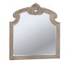 47.25 Inches Crown Top Molded Mirror, Natural Brown
