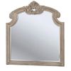 47.25 Inches Crown Top Molded Mirror, Natural Brown