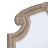 47.25 Inches Crown Top Molded Mirror, Natural Brown