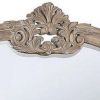 47.25 Inches Crown Top Molded Mirror, Natural Brown