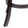29 Inches Swivel Wooden Frame Counter Stool with Padded Back, Dark Brown