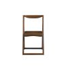 Curved Trim Panel Back Foldable Chair, Set of 2, Brown