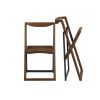 Curved Trim Panel Back Foldable Chair, Set of 2, Brown