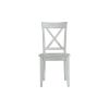 Wooden Dining Chair with X Shaped Back, Set of 2, White