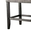 41 Inches Counter Height Bench with Padded Seating, Gray