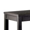 24 Inches Wooden End Table with Open Shelf, Antique Black