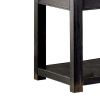 24 Inches Wooden End Table with Open Shelf, Antique Black