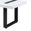 Two Tone Modern Coffee Table with Metal Legs, White and Black
