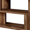 Two Tone Modern Sofa Table with Bottom Shelf, White and Brown