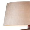Table Lamp with Colorblock Pedestal Base, Brown