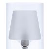 Hurricane Table Lamp with Frosted Glass Shade, Clear
