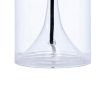 Hurricane Table Lamp with Frosted Glass Shade, Clear