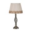 Table Lamp with Open Twisted Metal Base, Antique Brass