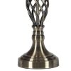 Table Lamp with Open Twisted Metal Base, Antique Brass