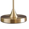 Table Lamp with Metal Base and Glass Globe Shade, Gold