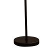 Floor Lamp with Linear Metal Base and Column Shade, Black