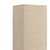 Floor Lamp with Linear Metal Base and Column Shade, Black