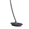 Floor LED Lamp with Metal Arched Design, Brushed Silver