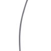 Floor LED Lamp with Metal Arched Design, Brushed Silver