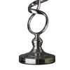 Table Lamp with Curved Abstract Metal Base, Silver