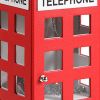 Telephone Booth Jewelry Box with 2 Drawers, Red